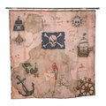 Borders Unlimited Pirates Treasure - Map Shower Curtain BO38506
